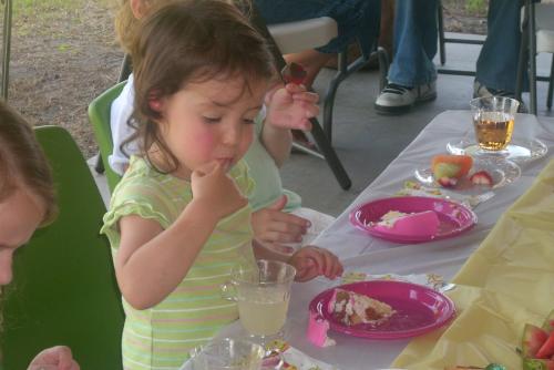 Gracie is eating!