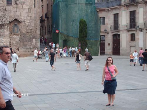 Steph in Roman Square - built in 1st to 4th century AC