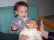 Toren throwing up on Gracie